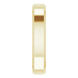 14K Yellow Gold 4 mm Beveled-Edge Comfort-Fit Flat Band Size 8