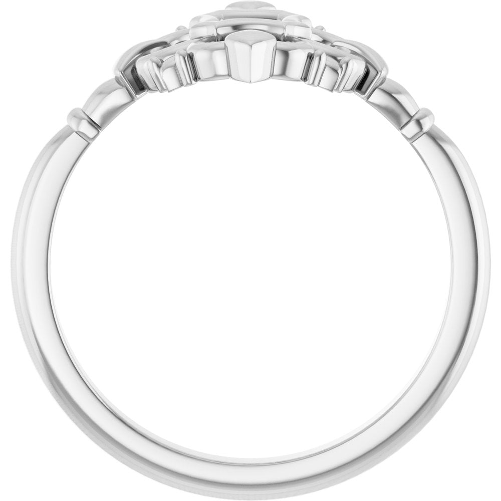 14K White Vintage-Inspired Ring