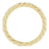 14K Yellow 1/10 CTW Natural Diamond Rope Eternity Band Size 7