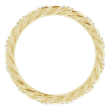 14K Yellow Gold 1/10 CTW Natural Diamond Rope Eternity Band Size 7