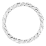 Platinum 1/10 CTW Natural Diamond Rope Eternity Band Size 7
