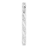 Platinum 1/10 CTW Natural Diamond Rope Eternity Band Size 7