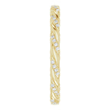 14K Yellow Gold 1/10 CTW Natural Diamond Rope Eternity Band Size 7