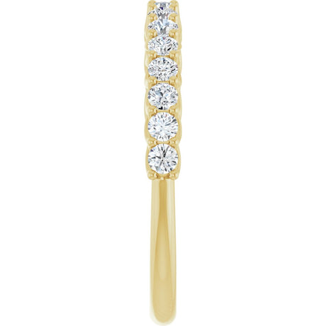 14K Yellow Gold 1/2 CTW Lab-Grown Diamond Anniversary Band