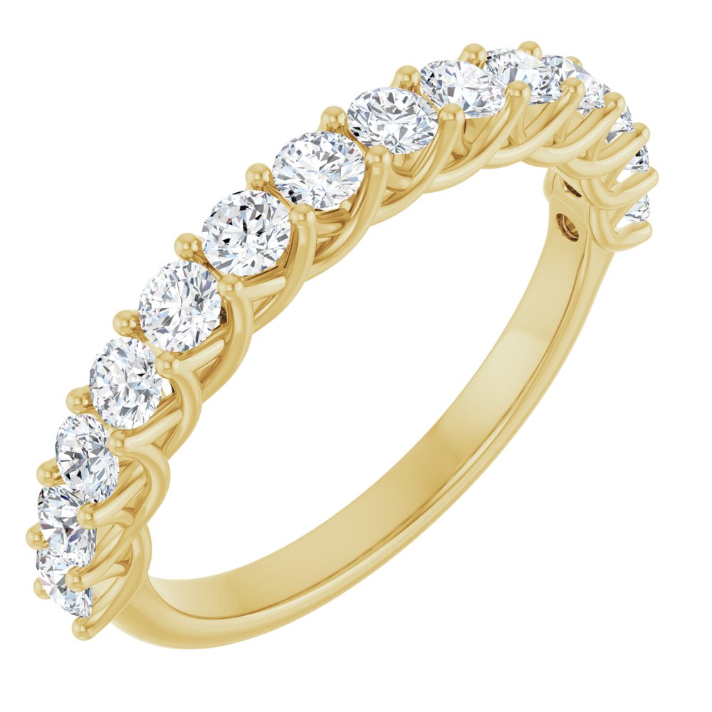 14K Yellow Gold 7/8 CTW Lab-Grown Diamond Anniversary Band