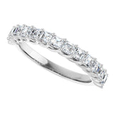 14K White 1 1/8 CTW Natural Diamond Anniversary Band