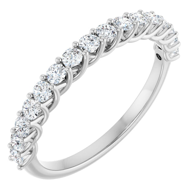 14K White 1/2 CTW Lab-Grown Diamond Anniversary Band