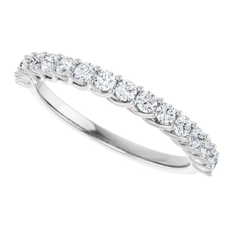 14K White 1/2 CTW Lab-Grown Diamond Anniversary Band