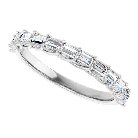 14K White Gold 3/8 CTW Natural Diamond Anniversary Band