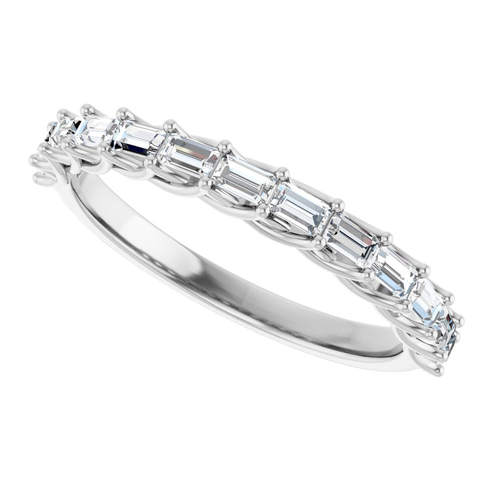 14K White Gold 3/8 CTW Natural Diamond Anniversary Band