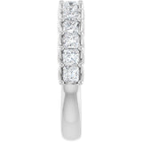 14K White 1 1/3 CTW Natural Diamond Anniversary Band