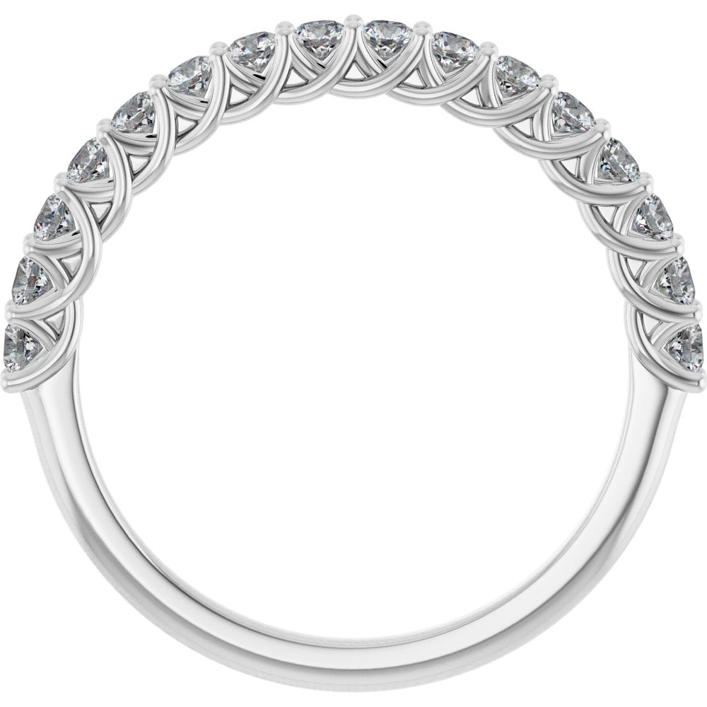 14K White 1/2 CTW Lab-Grown Diamond Anniversary Band