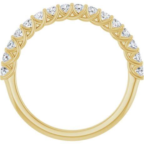 14K Yellow Gold 7/8 CTW Natural Diamond Anniversary  Band