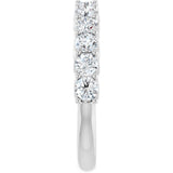 14K White Gold 1 CTW Lab-Grown Diamond Anniversary Band