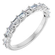 14K White 3/8 CTW Natural Diamond Anniversary Band