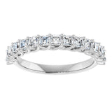 14K White 1 1/8 CTW Natural Diamond Anniversary Band