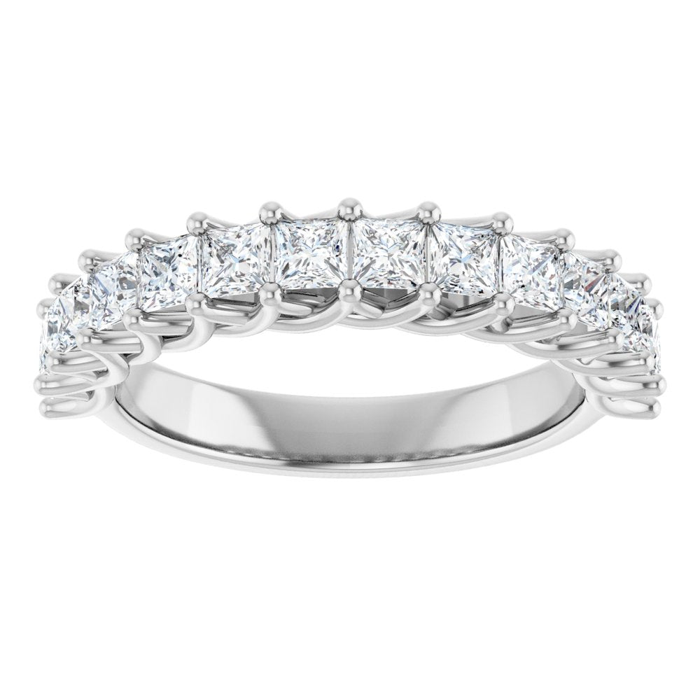 14K White 1 1/3 CTW Natural Diamond Anniversary Band