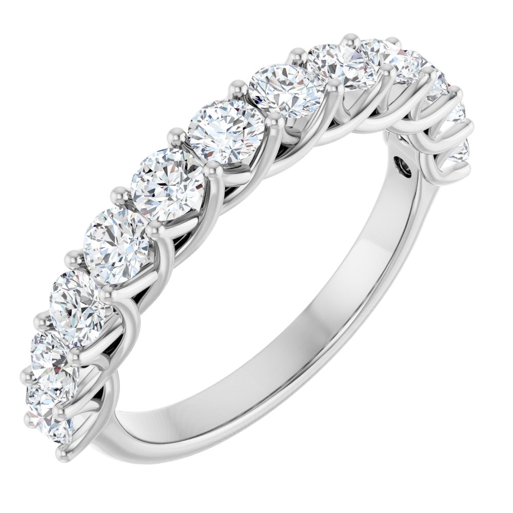 14K White 1 CTW Lab-Grown Diamond Anniversary Band