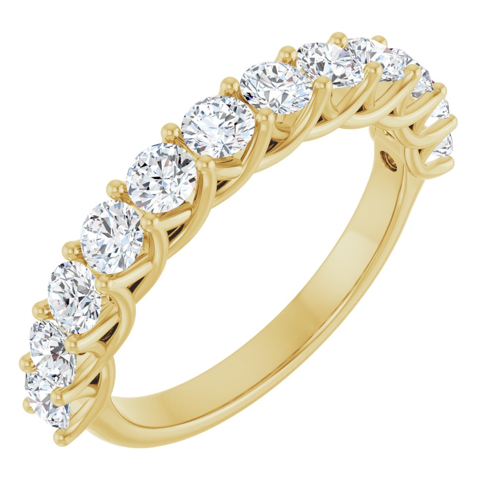 14K Yellow 1 CTW Lab-Grown Diamond Anniversary Band