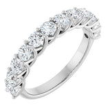 14K White 1 1/8 CTW Natural Diamond Anniversary Band