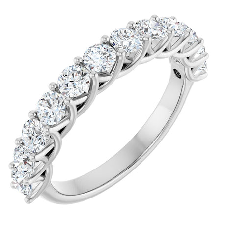 14K White 1 CTW Lab-Grown Diamond Anniversary Band