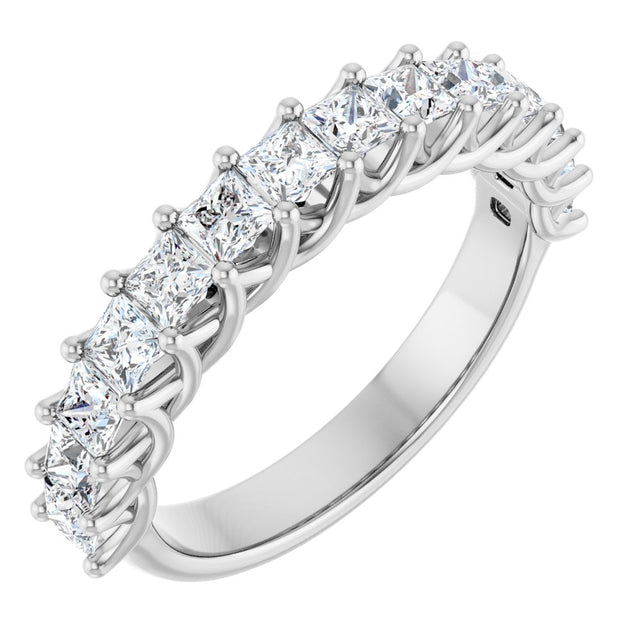 14K White 1 1/3 CTW Natural Diamond Anniversary Band