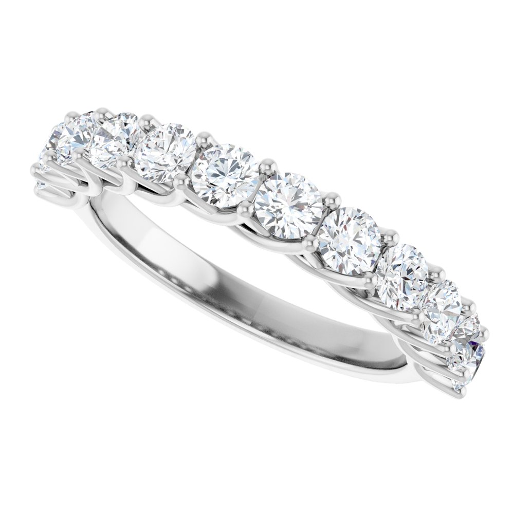 14K White 1 CTW Lab-Grown Diamond Anniversary Band