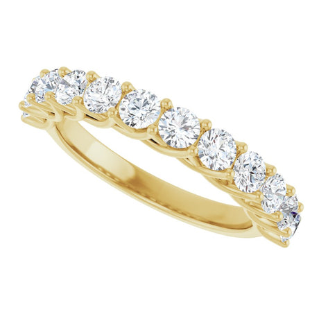 14K Yellow 1 CTW Lab-Grown Diamond Anniversary Band