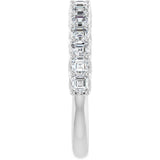 14K White 1 1/8 CTW Natural Diamond Anniversary Band