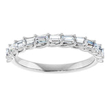 14K White 3/8 CTW Natural Diamond Anniversary Band