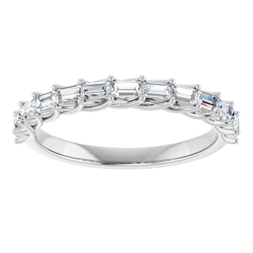 14K White Gold 3/8 CTW Natural Diamond Anniversary Band
