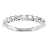 14K White Gold 3/8 CTW Natural Diamond Anniversary Band