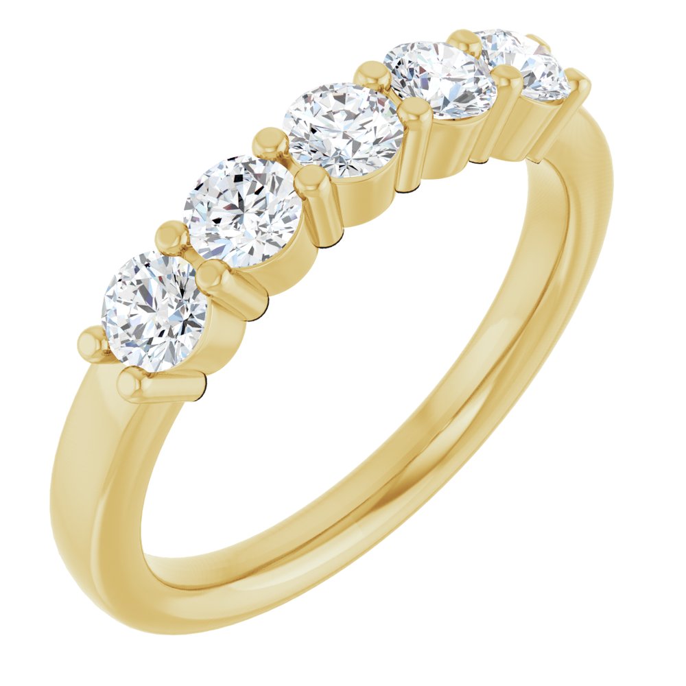 14K Yellow Gold 3/4 CTW Lab-Grown Diamond Anniversary Band