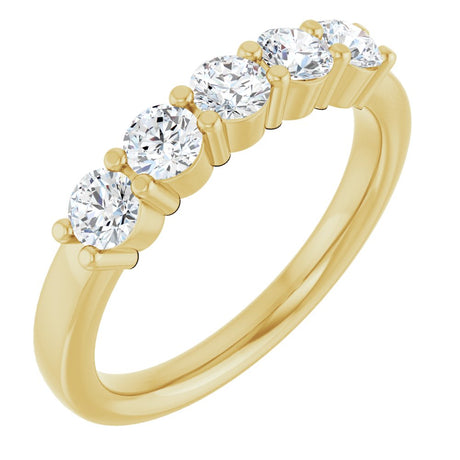 14K Yellow Gold 3/4 CTW Lab-Grown Diamond Anniversary Band