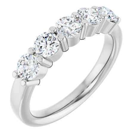 14K White Gold 1 CTW Lab-Grown Diamond Anniversary Band