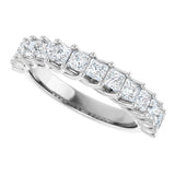 14K White 1 1/3 CTW Natural Diamond Anniversary Band