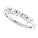 14K White 1/2 CTW Natural Diamond Anniversary Band