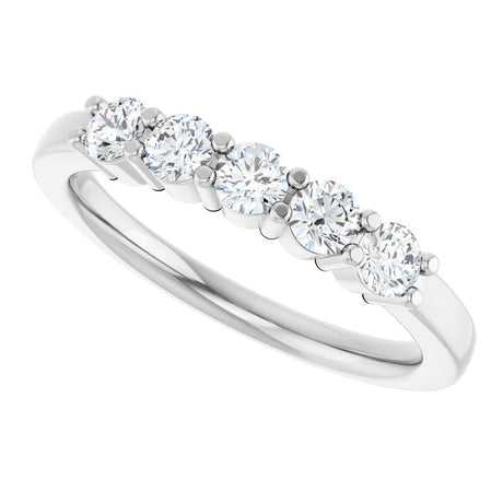 14K White 1/2 CTW Lab-Grown Diamond Anniversary Band