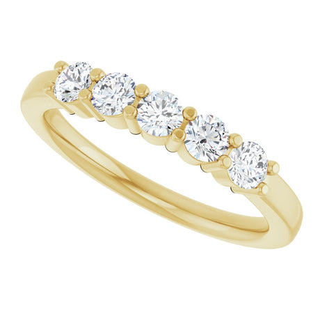 14K Yellow Gold 1/2 CTW Lab-Grown Diamond Anniversary Band