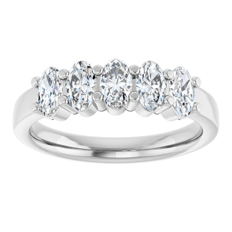 14K White Gold 9/10 CTW Lab-Grown Diamond Anniversary Band