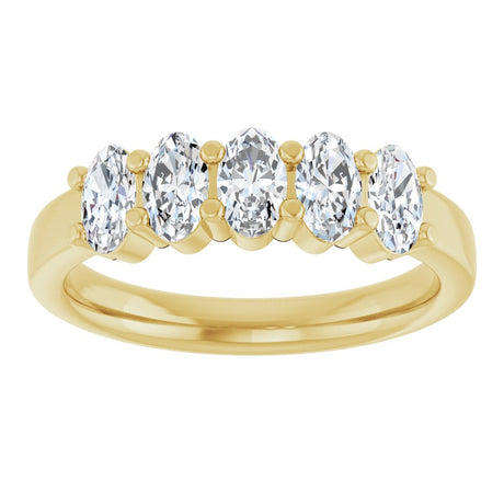 14K Yellow Gold 9/10 CTW Lab-Grown Diamond Anniversary Band