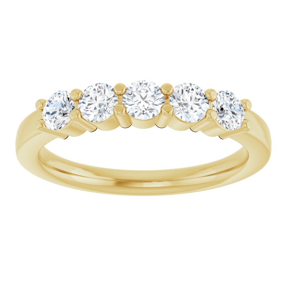 14K Yellow 5/8 CTW Lab-Grown Diamond Anniversary Band