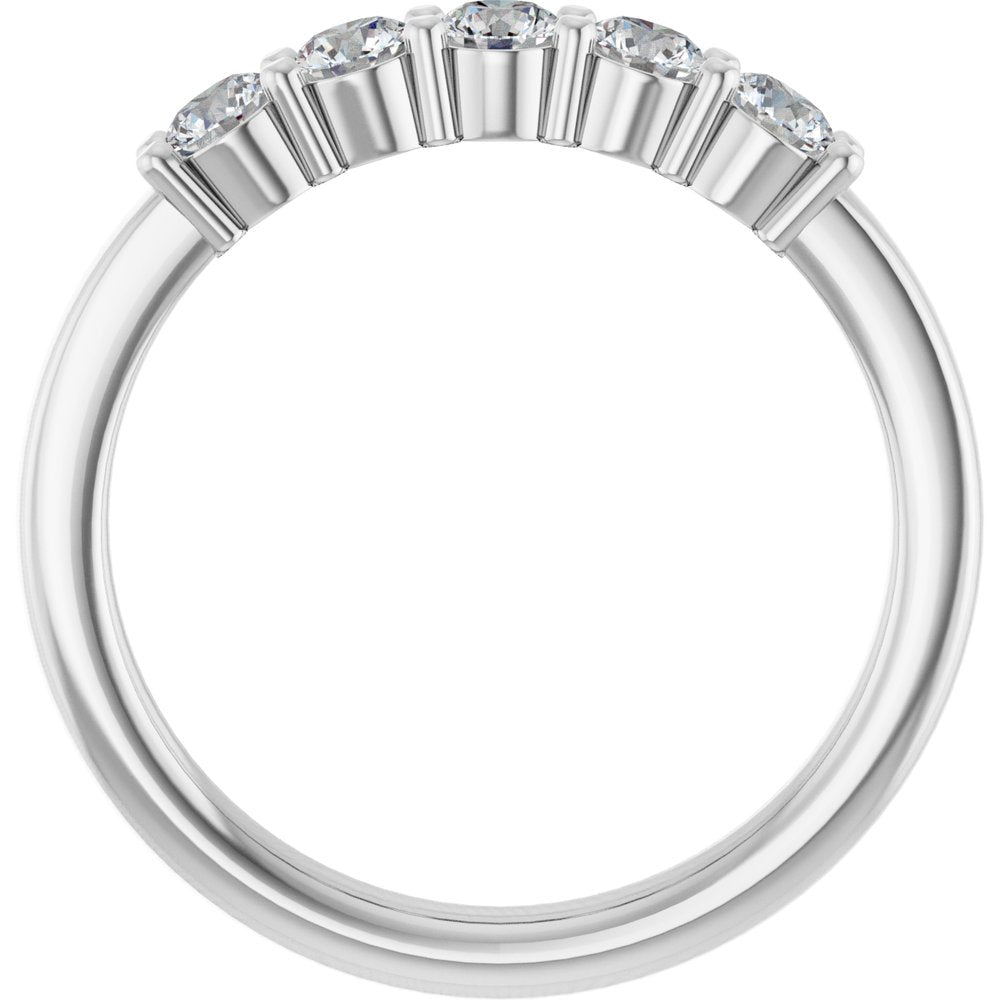 14K White 1/2 CTW Lab-Grown Diamond Anniversary Band