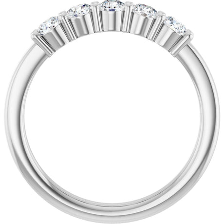 14K White Gold 1/2 CTW Natural Diamond Anniversary Band