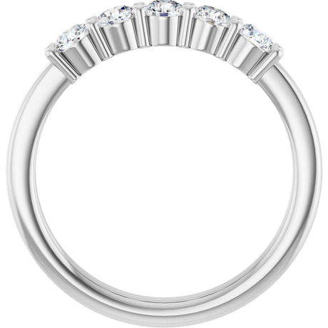 14K White 1/2 CTW Natural Diamond Anniversary Band