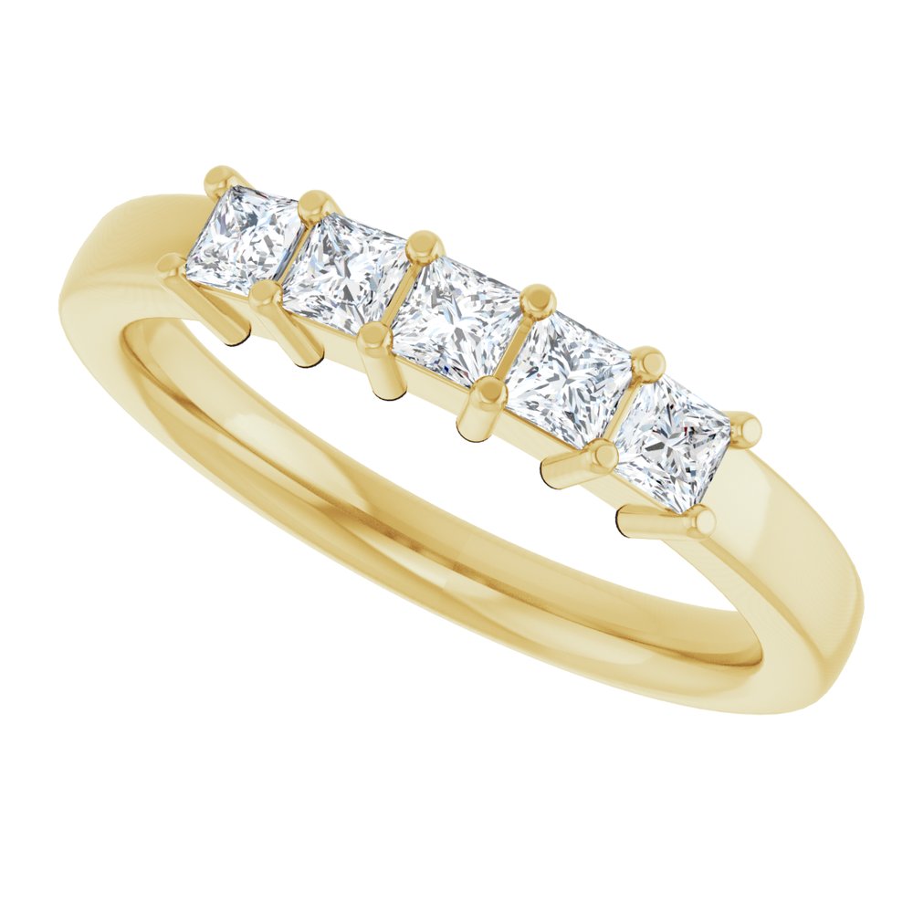 14K Yellow 1/2 CTW Natural Diamond Anniversary Band