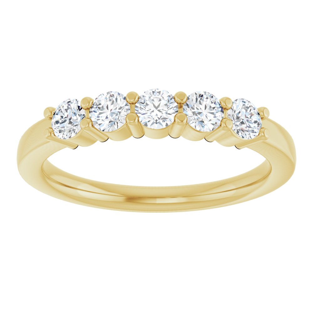 14K Yellow Gold 1/2 CTW Natural Diamond Anniversary Band