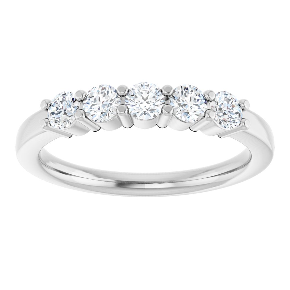 14K White 1/2 CTW Lab-Grown Diamond Anniversary Band