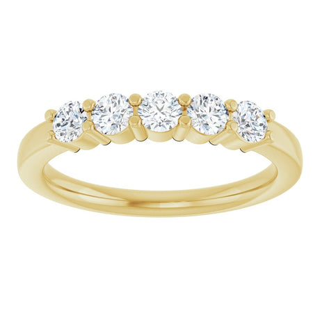 14K Yellow Gold 1/2 CTW Natural Diamond Anniversary Band
