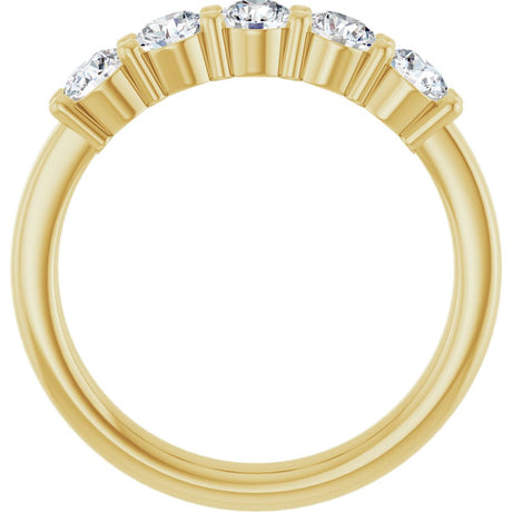 14K Yellow Gold 3/4 CTW Lab-Grown Diamond Anniversary Band